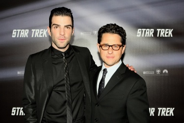 Zachary Quinto y el director J.J. Abrams